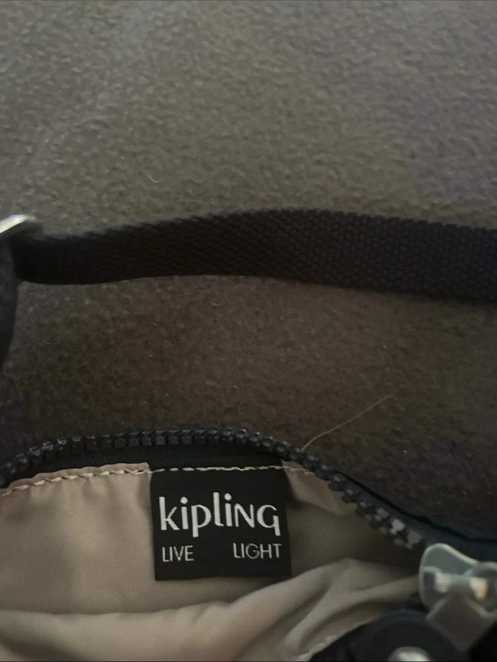 Kipling Black Compact Crossbody with Triple Zip Pockets